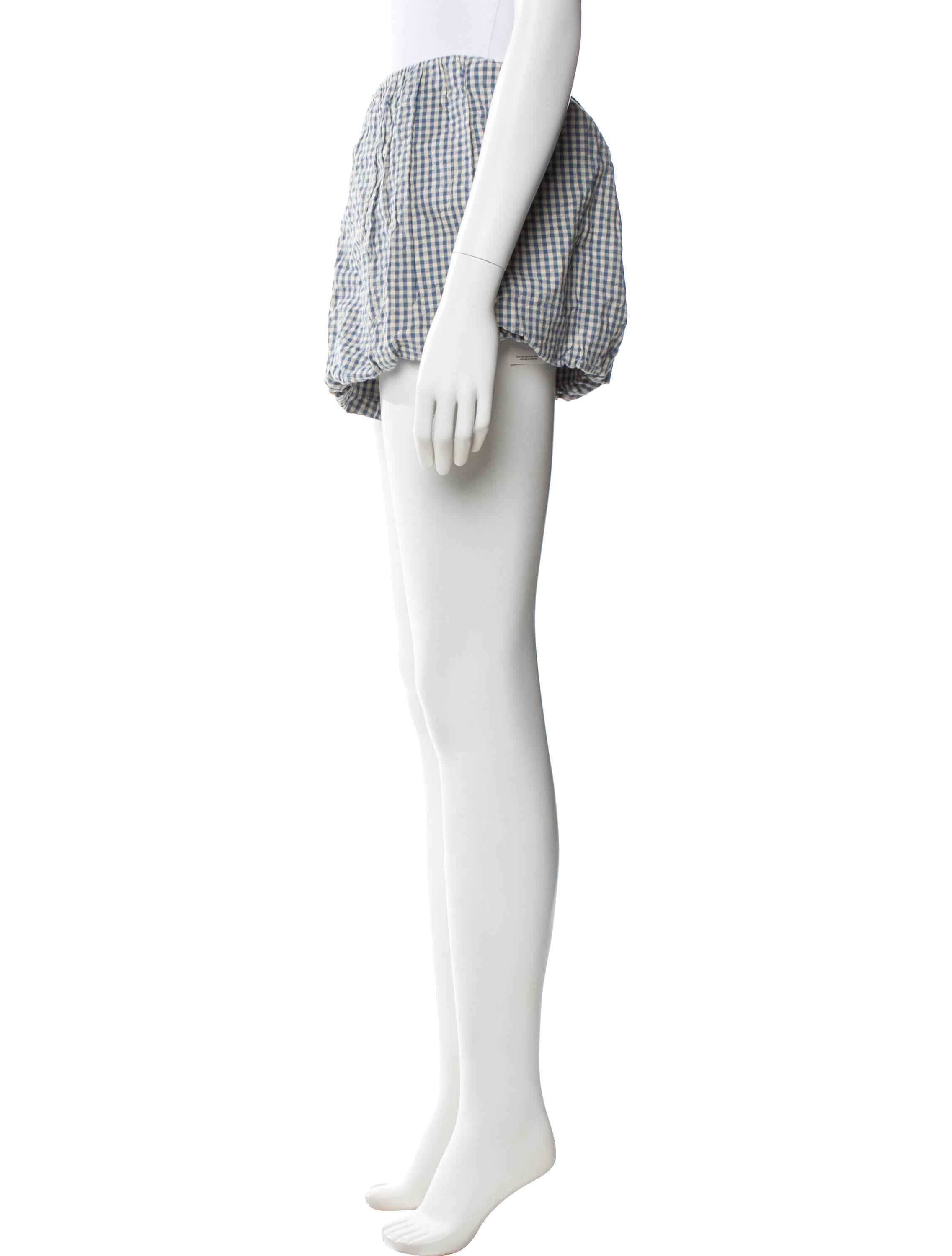 Posse Plaid Print Mini Shorts