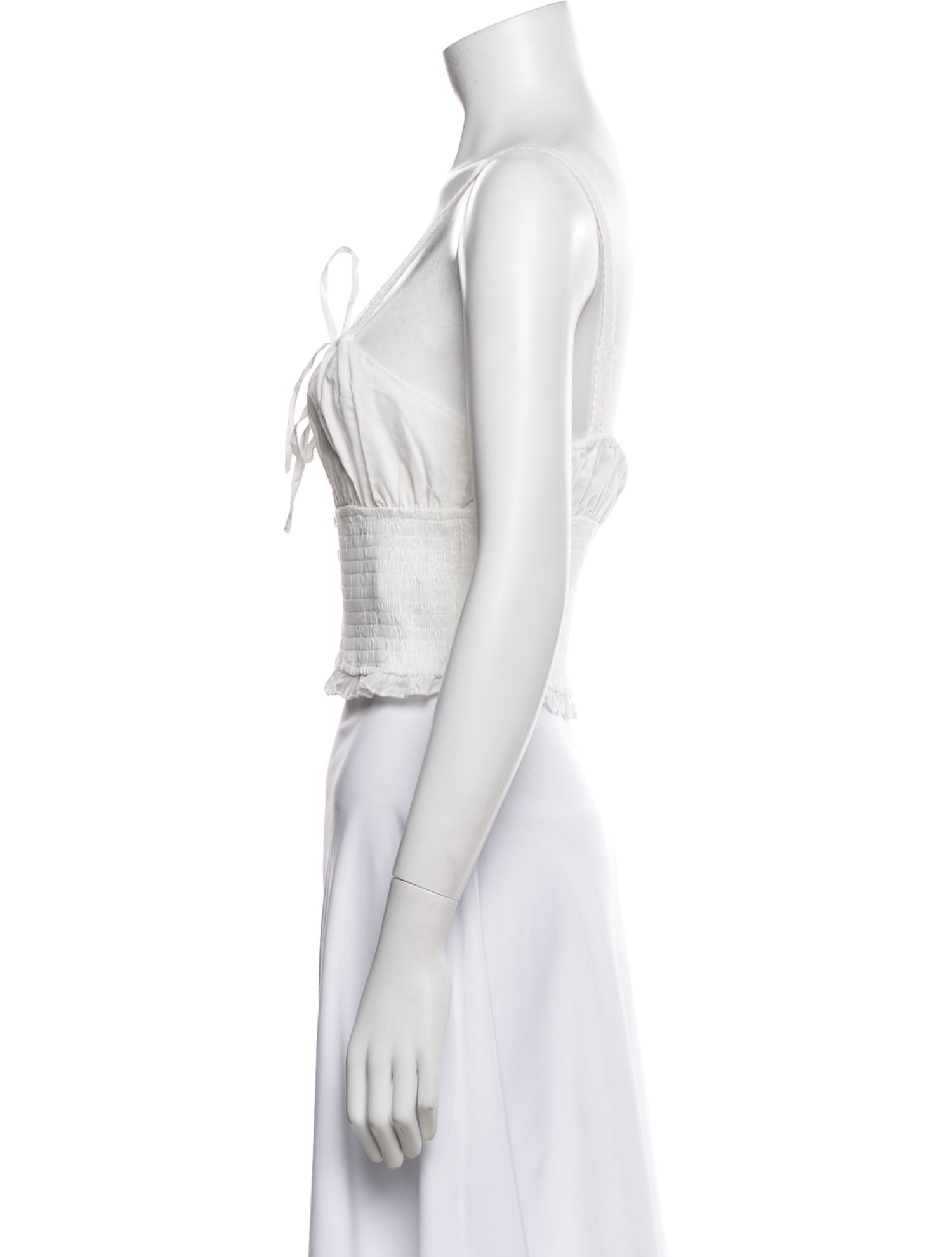 Posse Linen Square Neckline Crop Top
