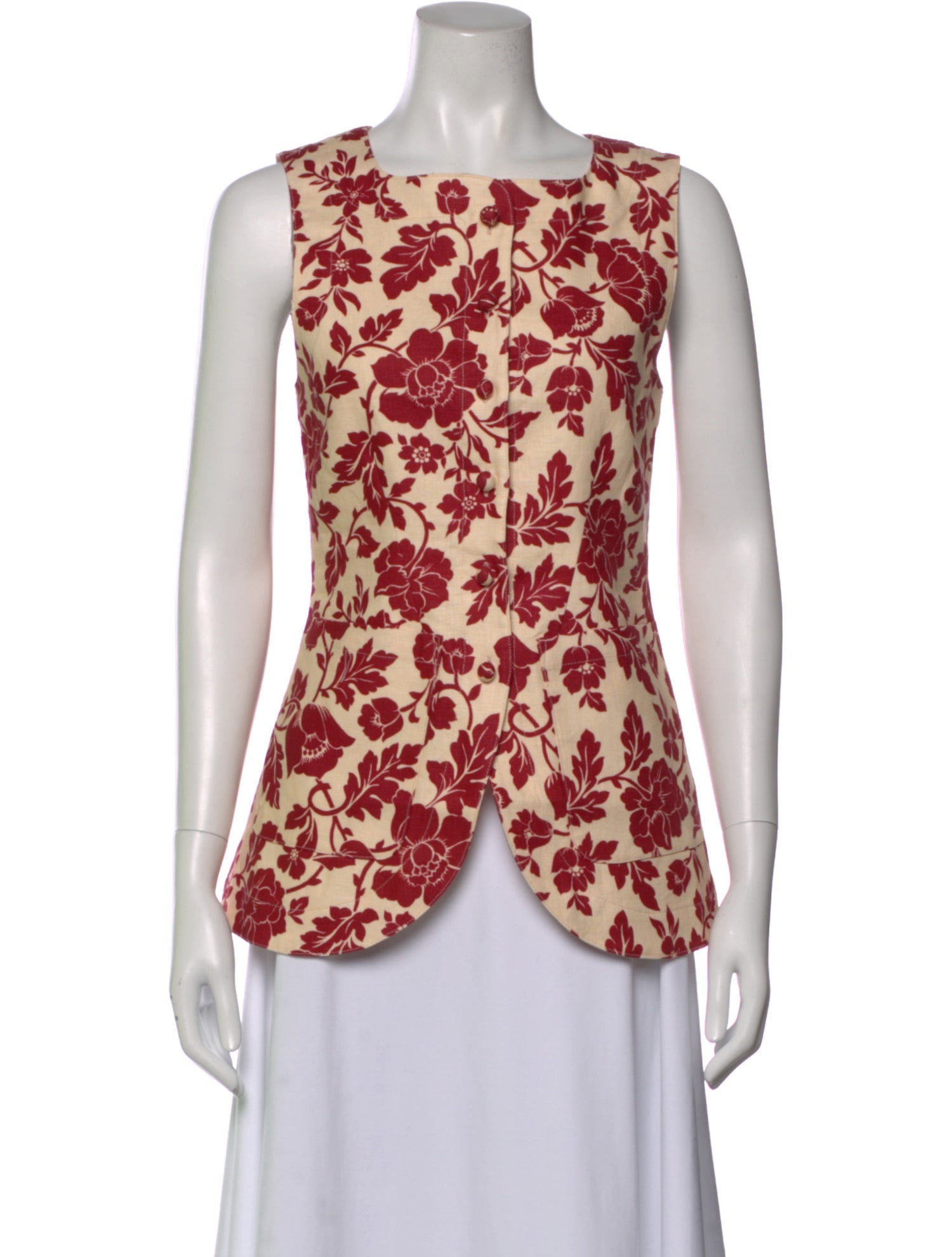 Posse Linen Floral Print Top