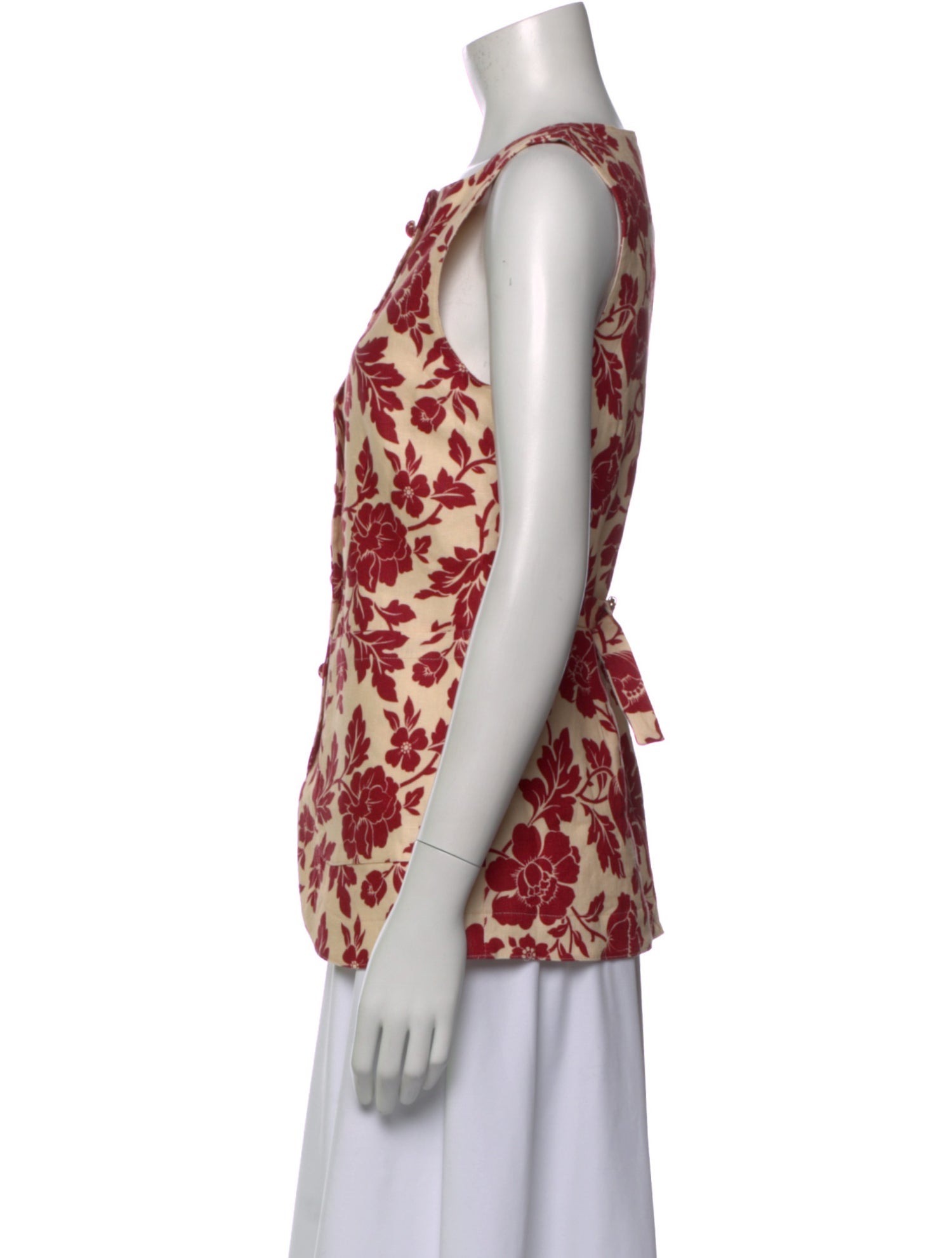 Posse Linen Floral Print Top