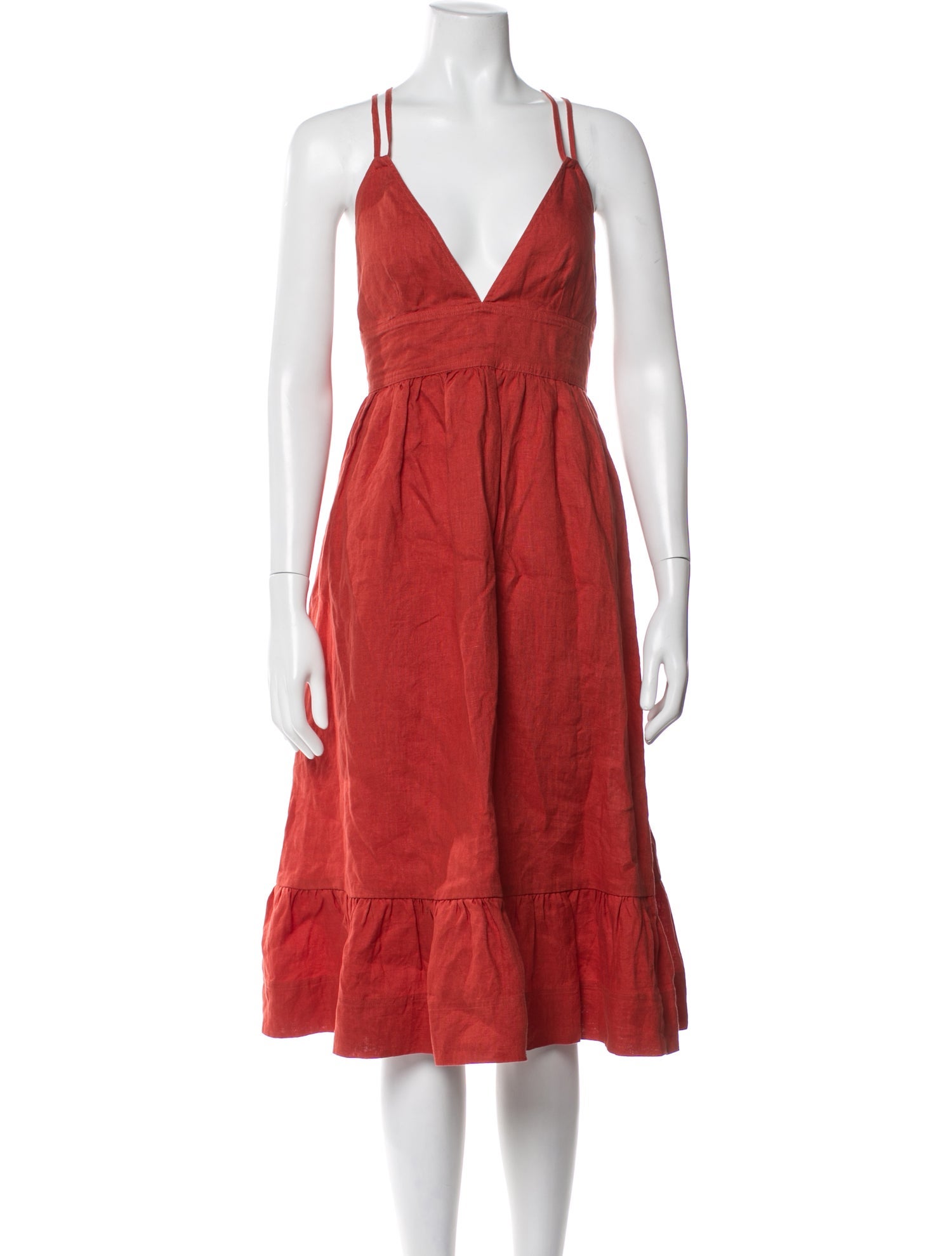 posse red linen dress Posse Linen Long Dress - Red Dresses, Clothing - WPOSS26697