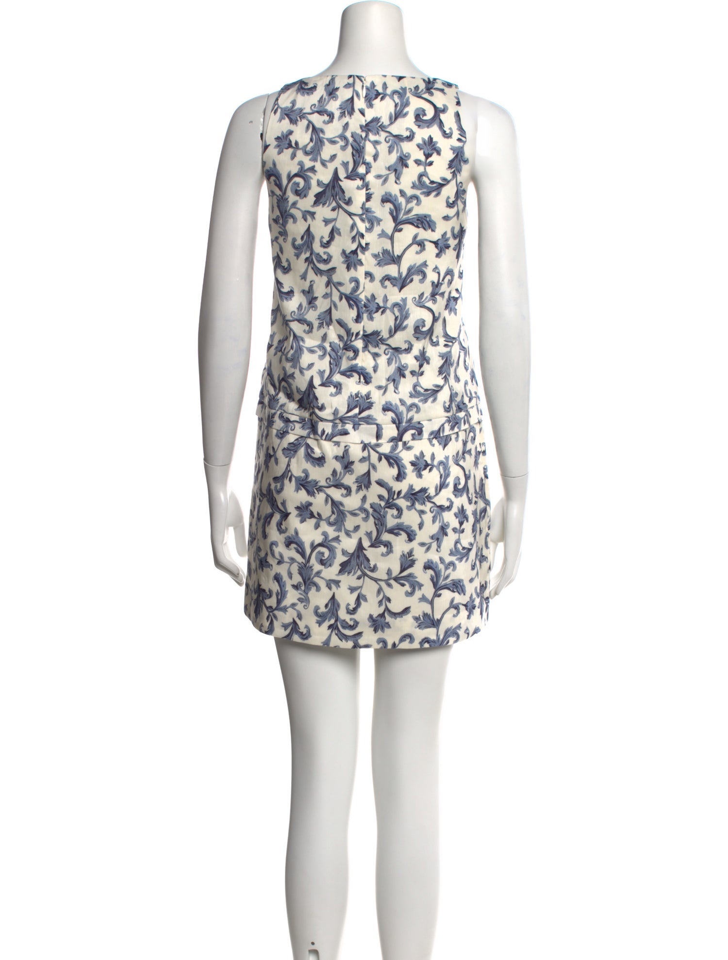 linen dress posse Sabine linen mini dress in blue - Posse
