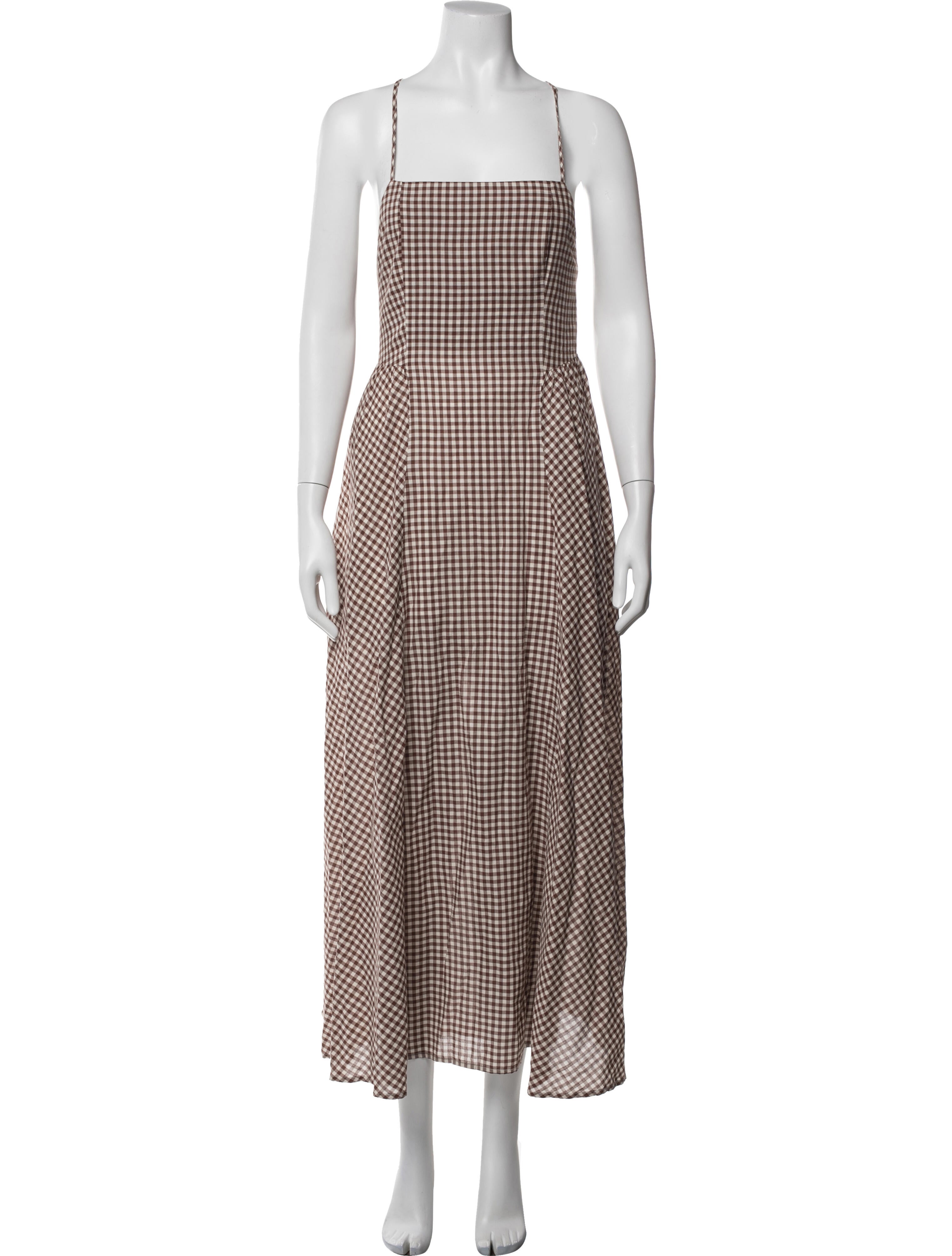 Posse Plaid Print Long Dress w/ Tags