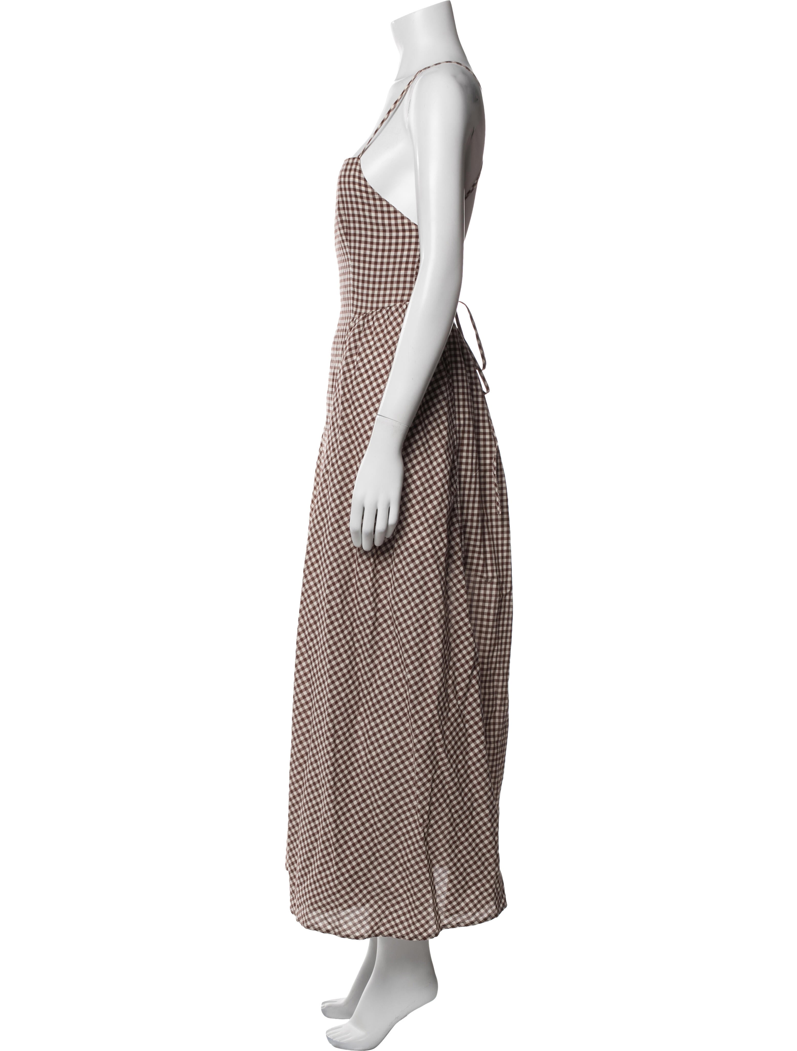 Posse Plaid Print Long Dress w/ Tags