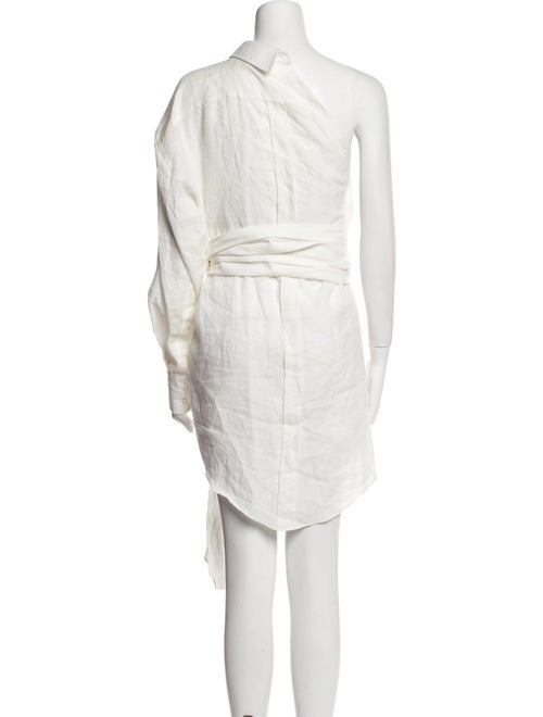 Piece of White Linen Mini Dress