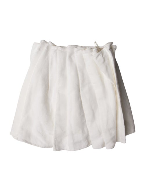 Piece of White Linen Strapless Crop Top