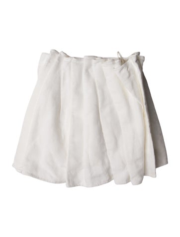Piece of White Tops Linen Strapless Crop Top S