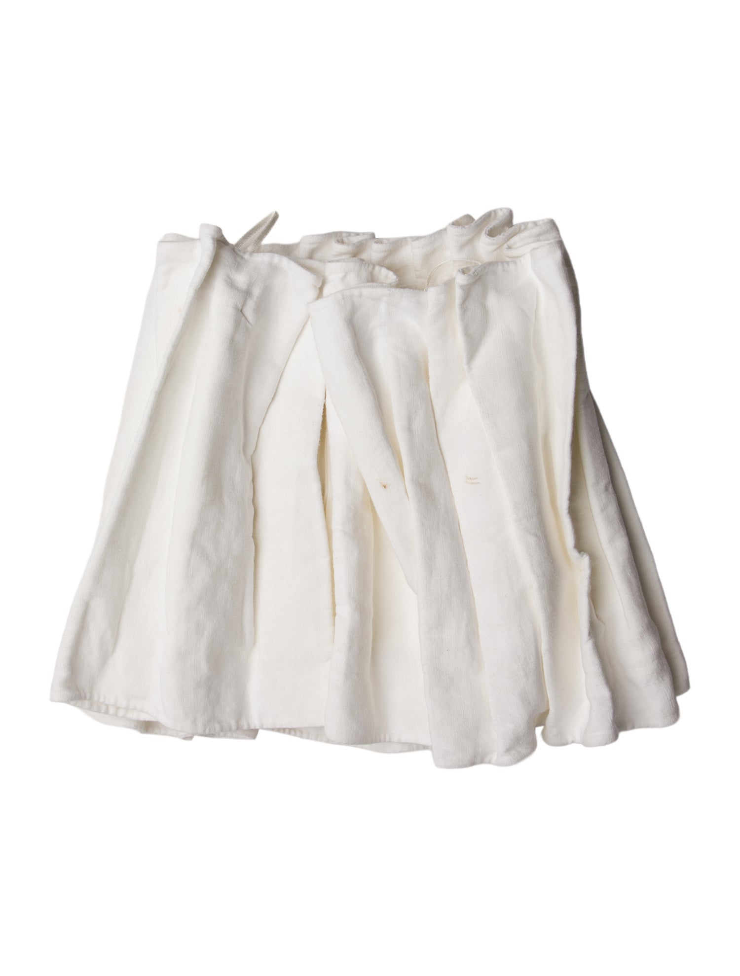 Piece of White Linen Strapless Crop Top