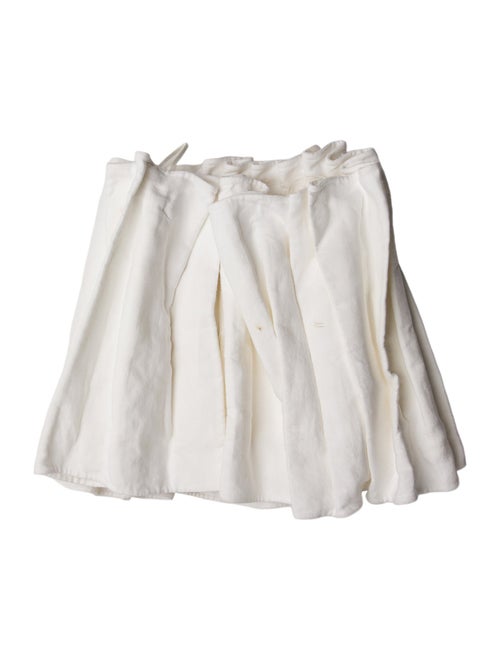 Piece of White Linen Strapless Crop Top