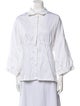 Piece of White Three-Quarter Sleeve Button-Up Top