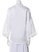Piece of White Three-Quarter Sleeve Button-Up Top