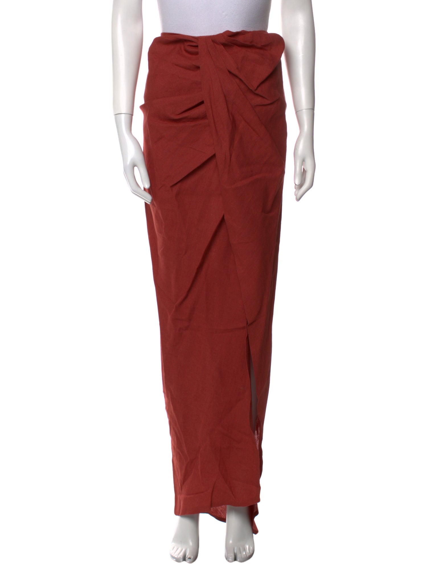 Piece of White Linen Long Skirt