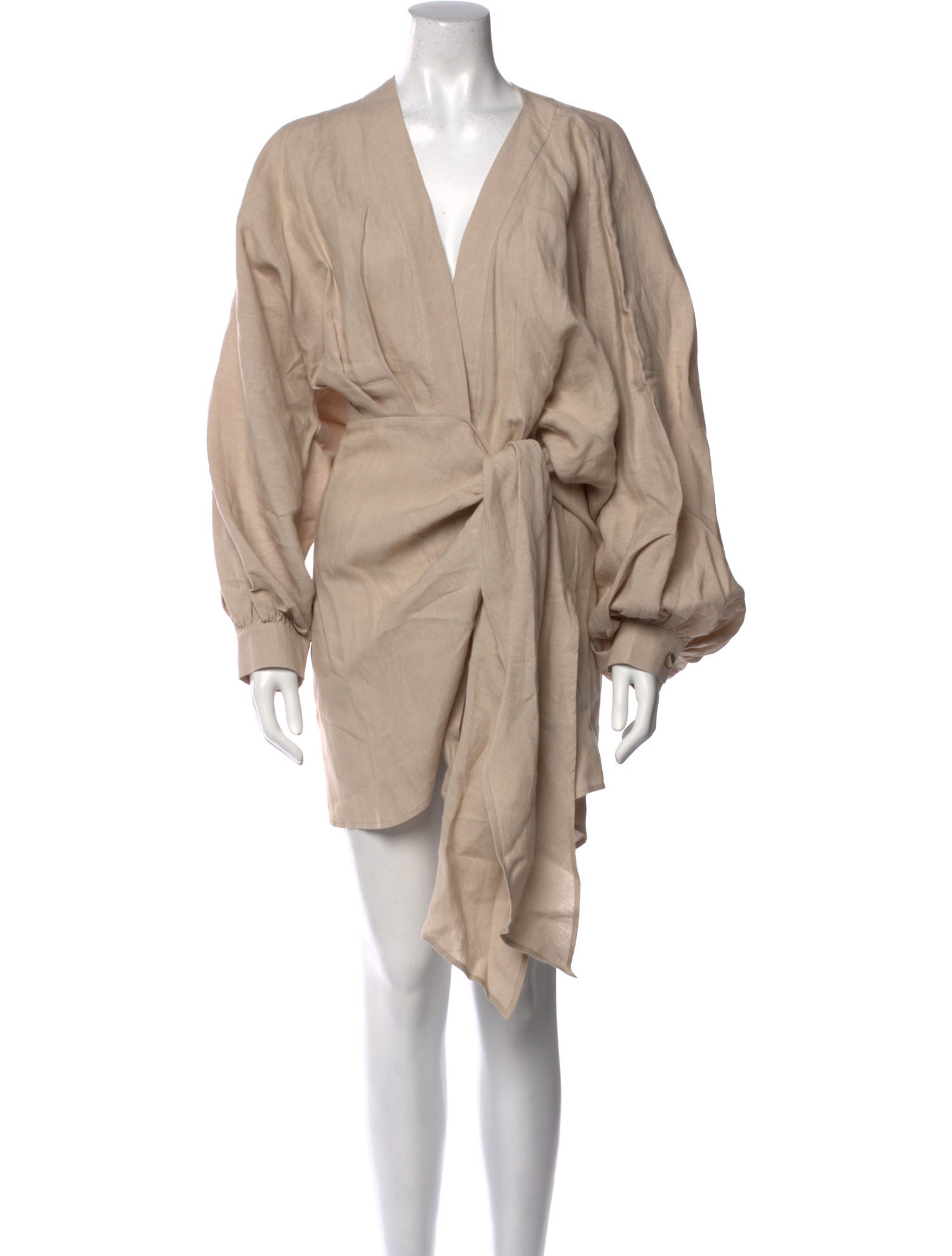 Piece of White Linen Mini Dress w/ Tags