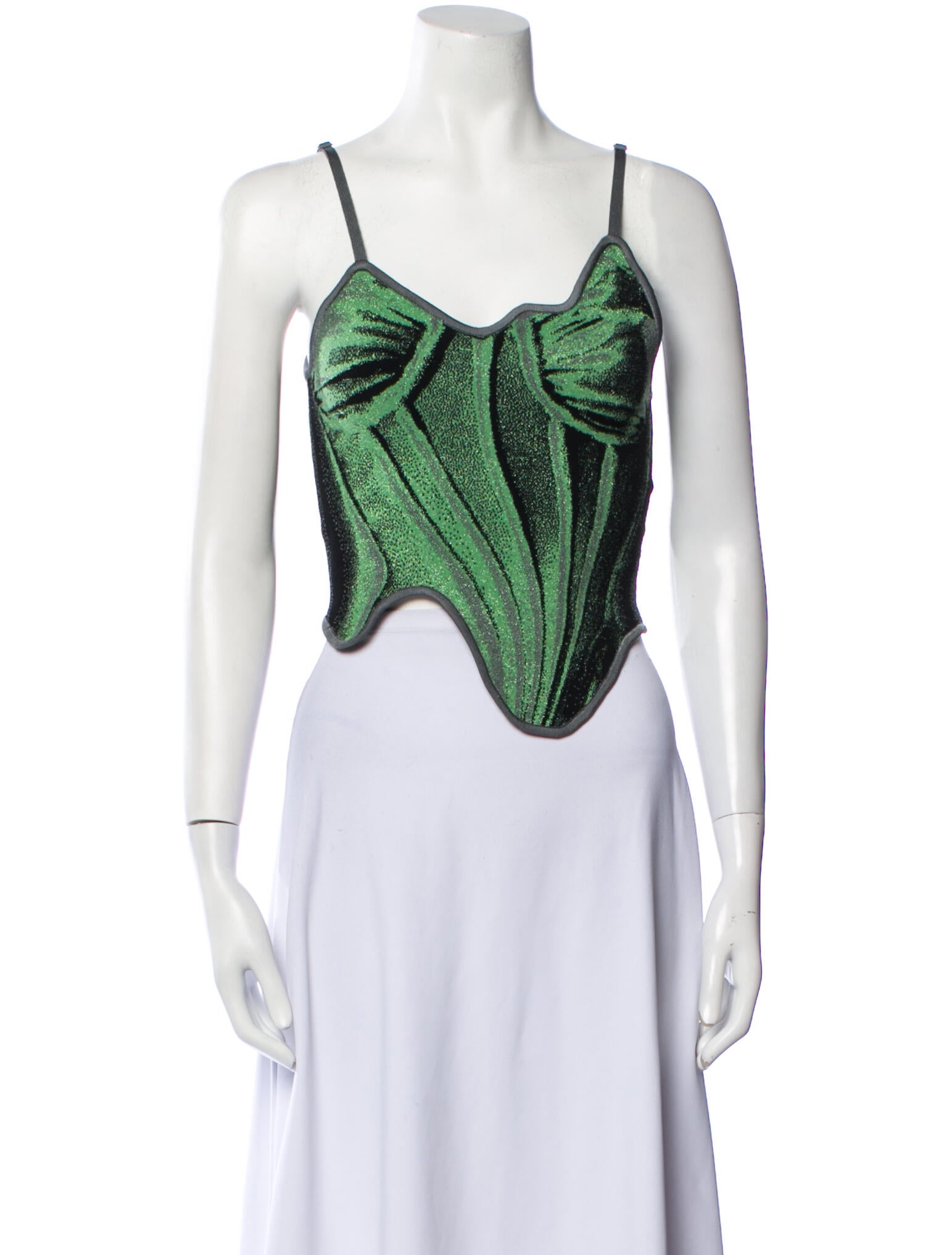 PH5 Printed V-Neck Crop Top