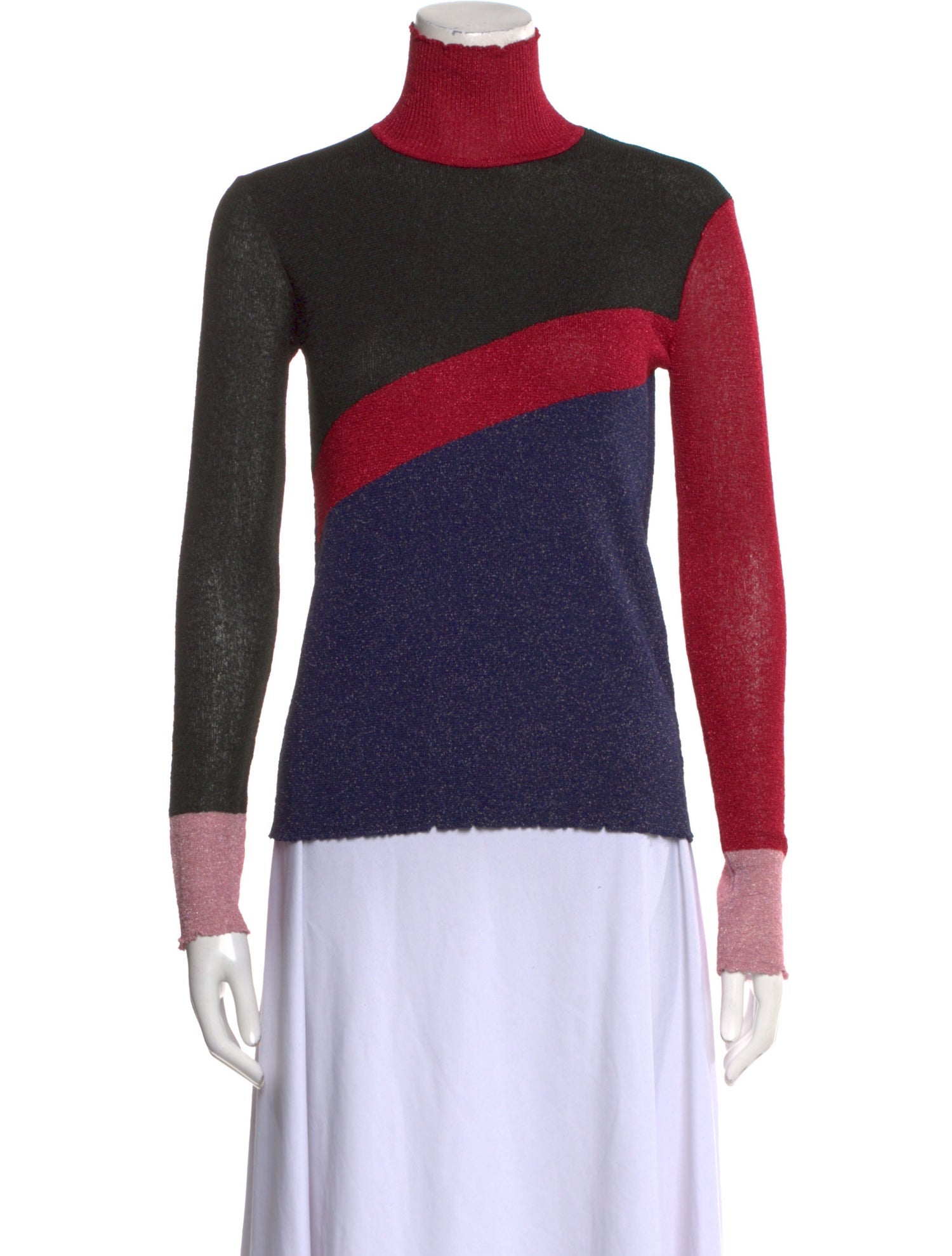 PH5 Colorblock Pattern Turtleneck Sweatshirt