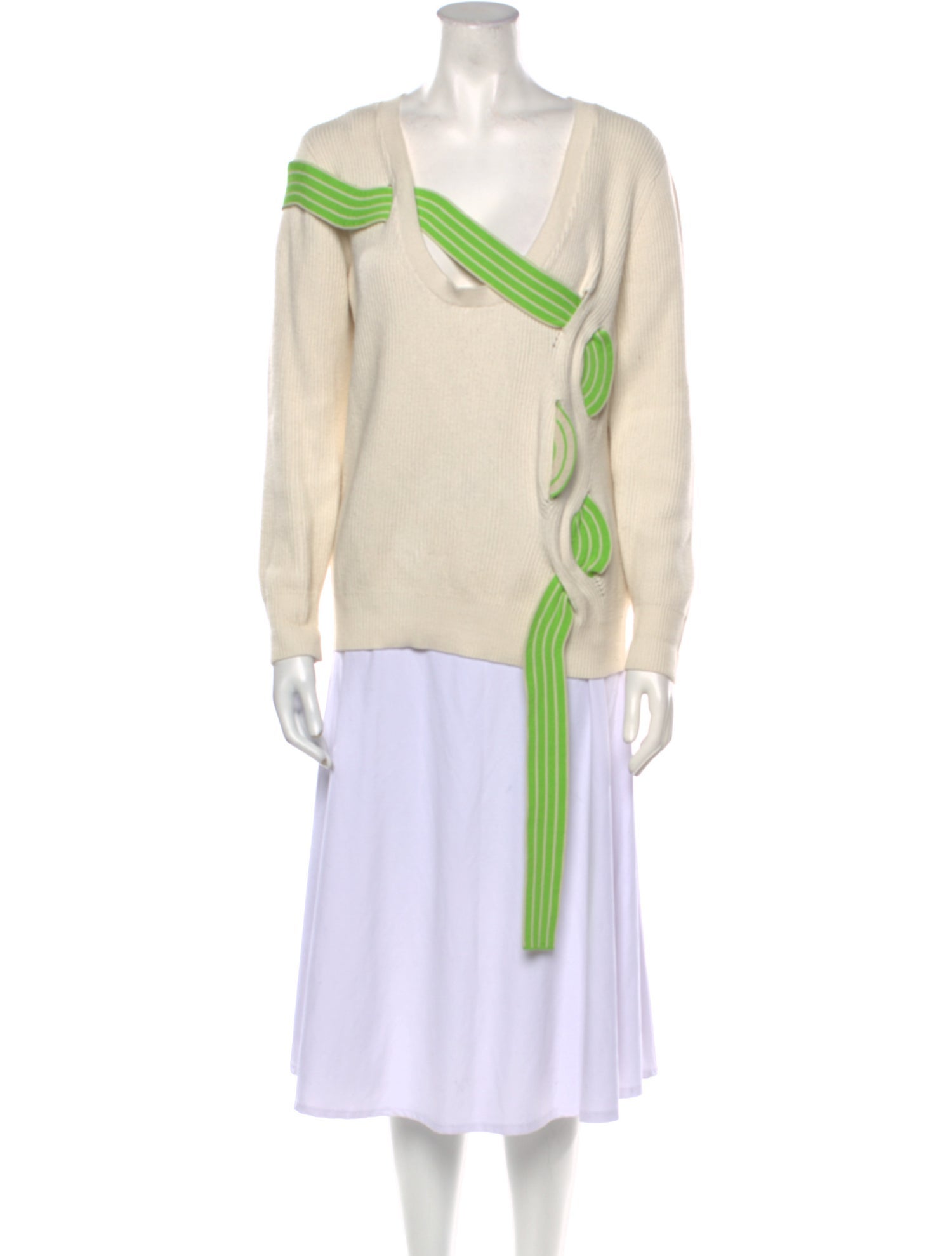 PH5 Colorblock Pattern Bateau Neckline Sweater