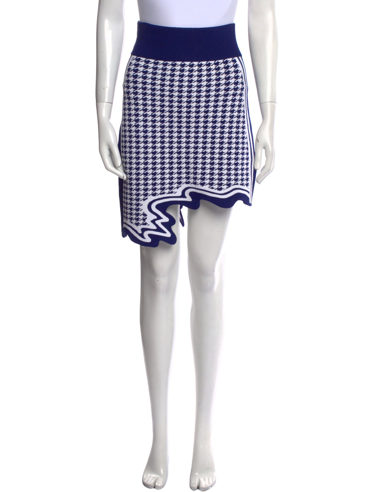 PH5 Houndstooth Print Knee-Length Skirt