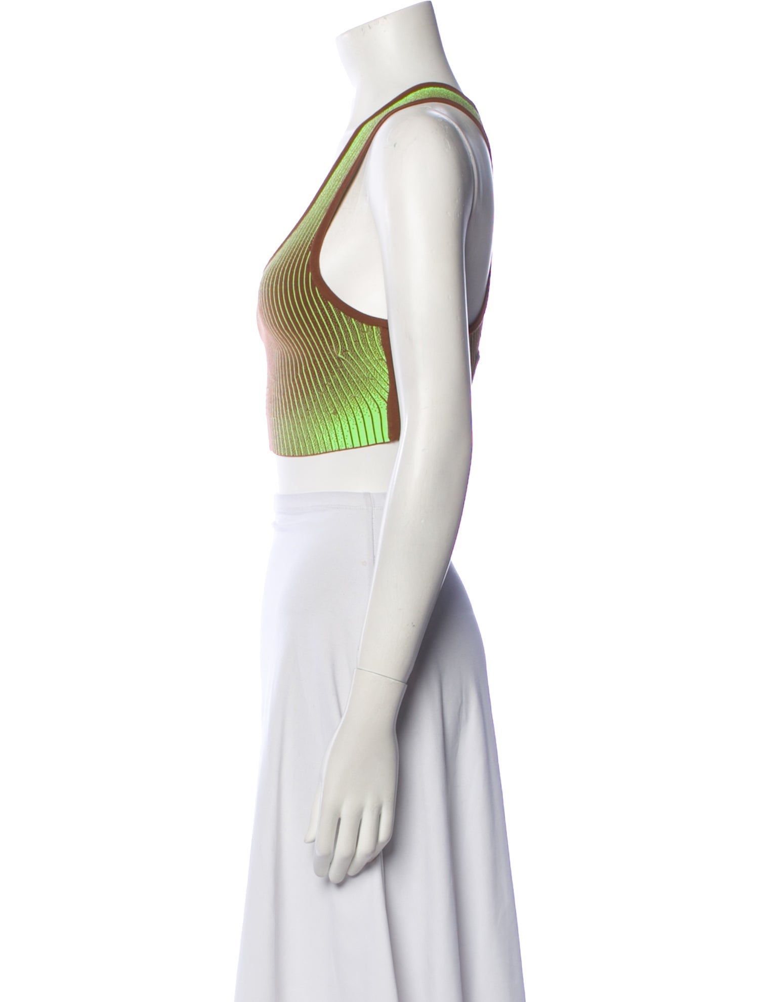 PH5 Striped Scoop Neck Crop Top