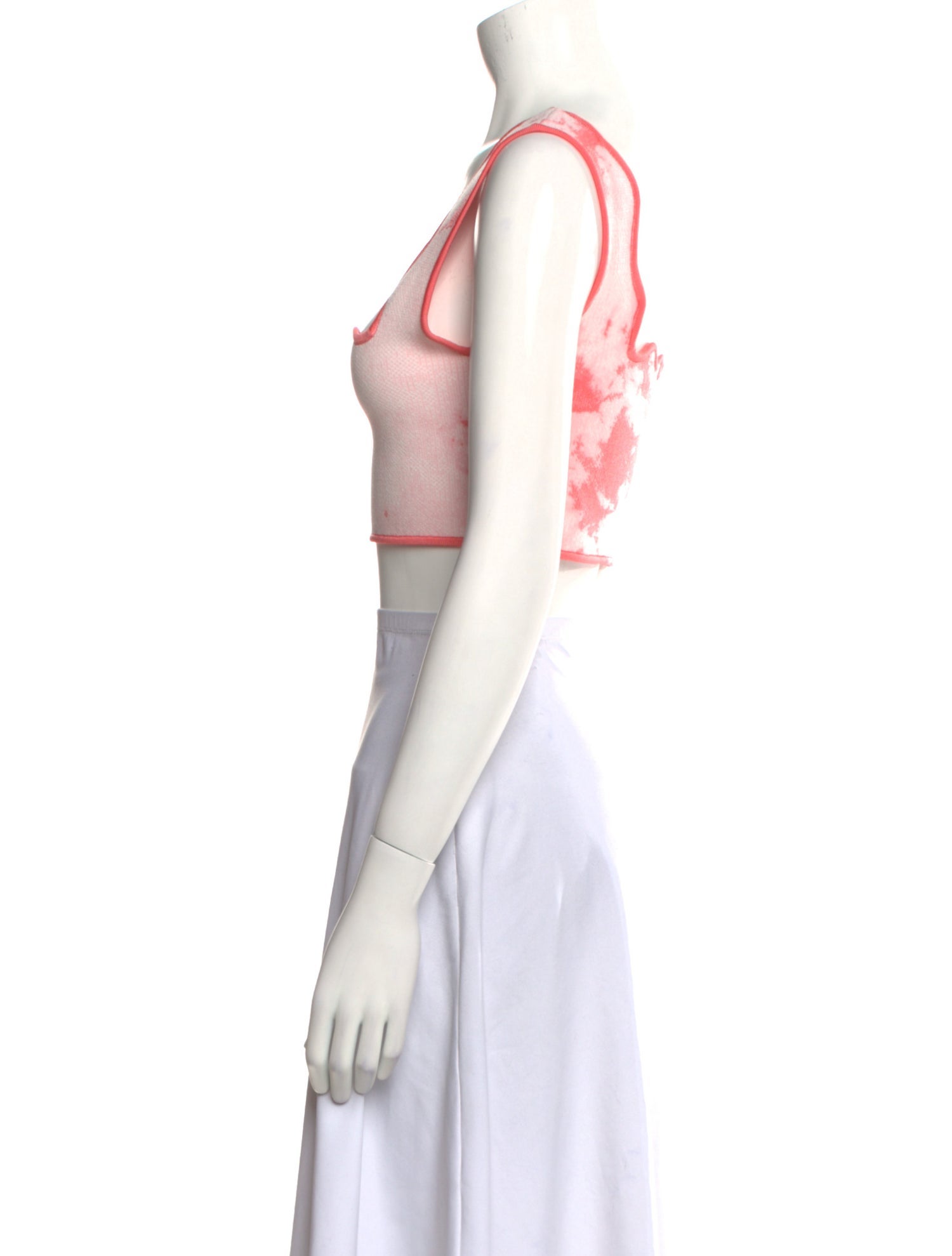 PH5 Printed Square Neckline Crop Top