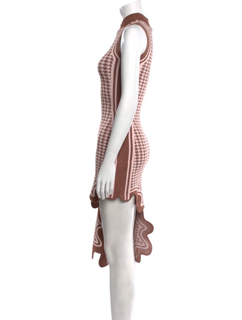 PH5 Houndstooth Print Midi Length Dress