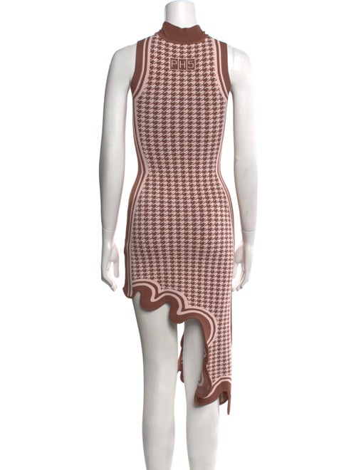 PH5 Houndstooth Print Midi Length Dress