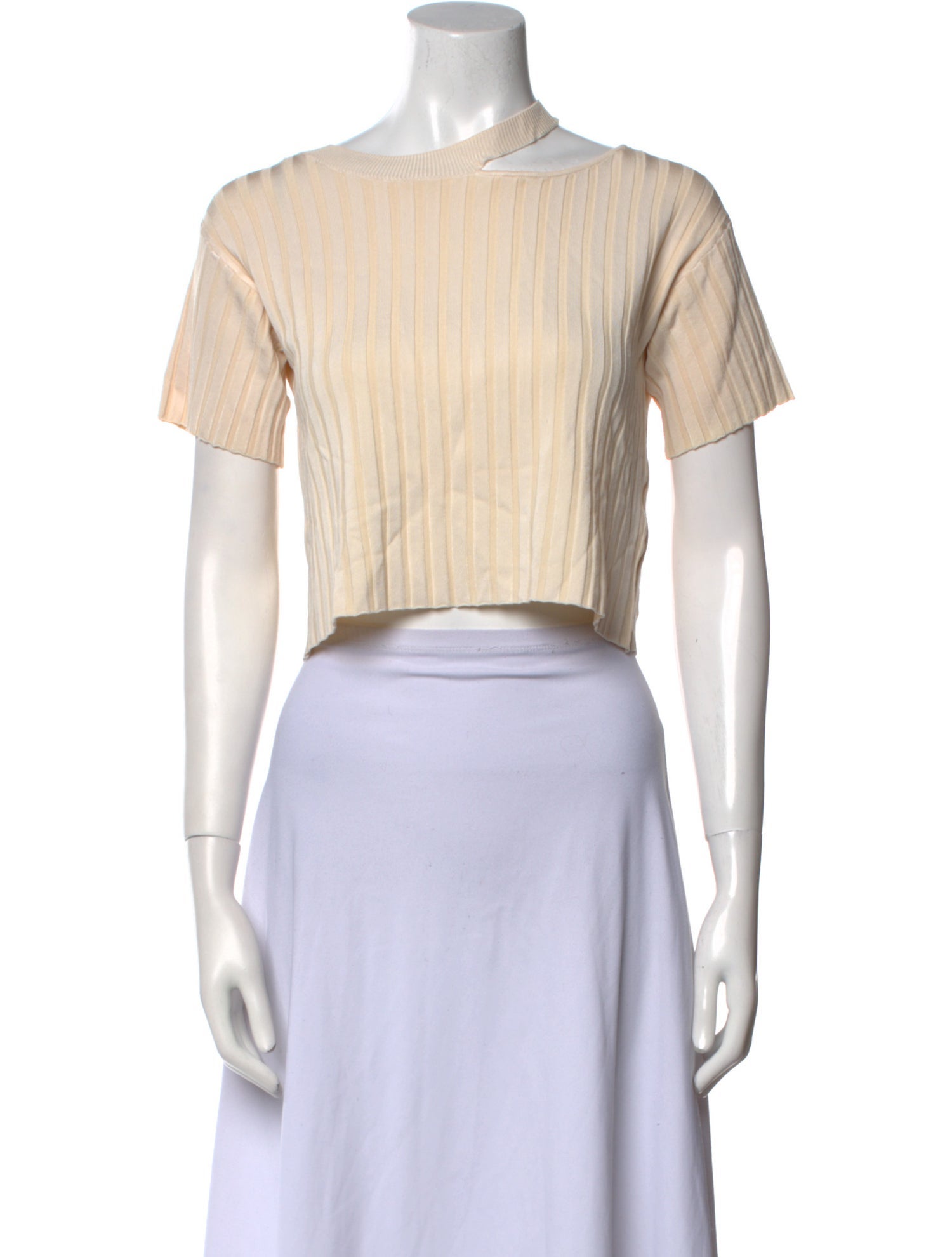 PH5 Bateau Neckline Short Sleeve Crop Top