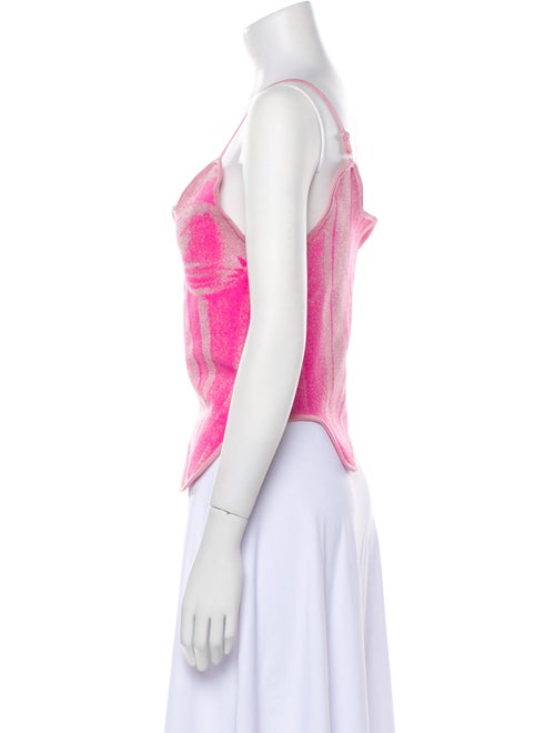 PH5 Printed Square Neckline Crop Top