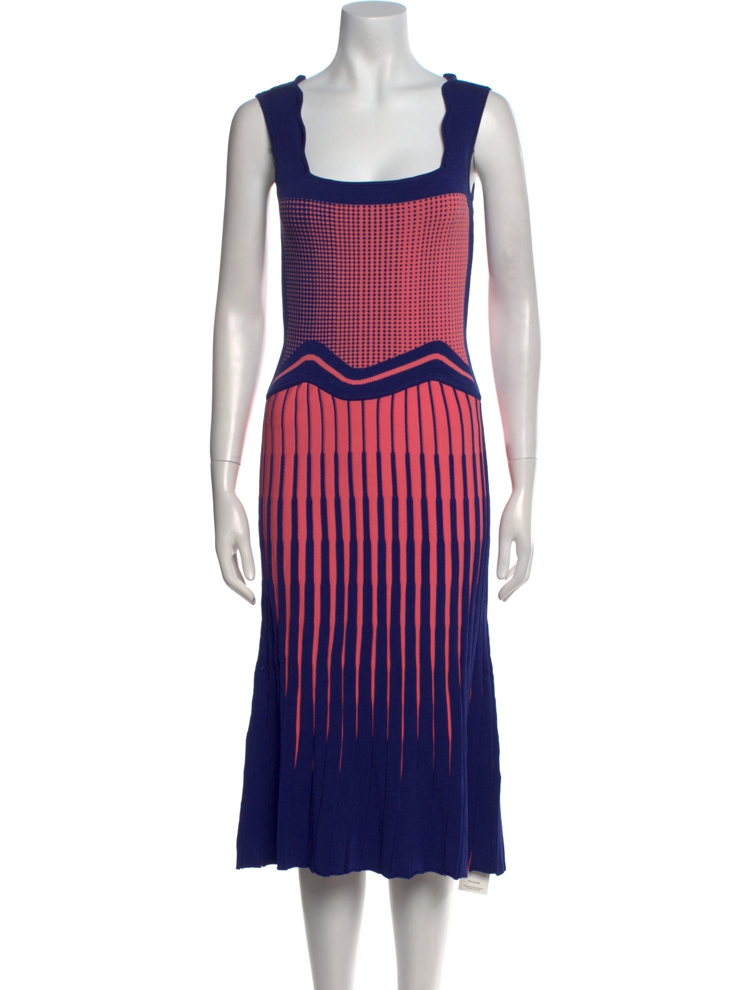 PH5 Striped Midi Length Dress
