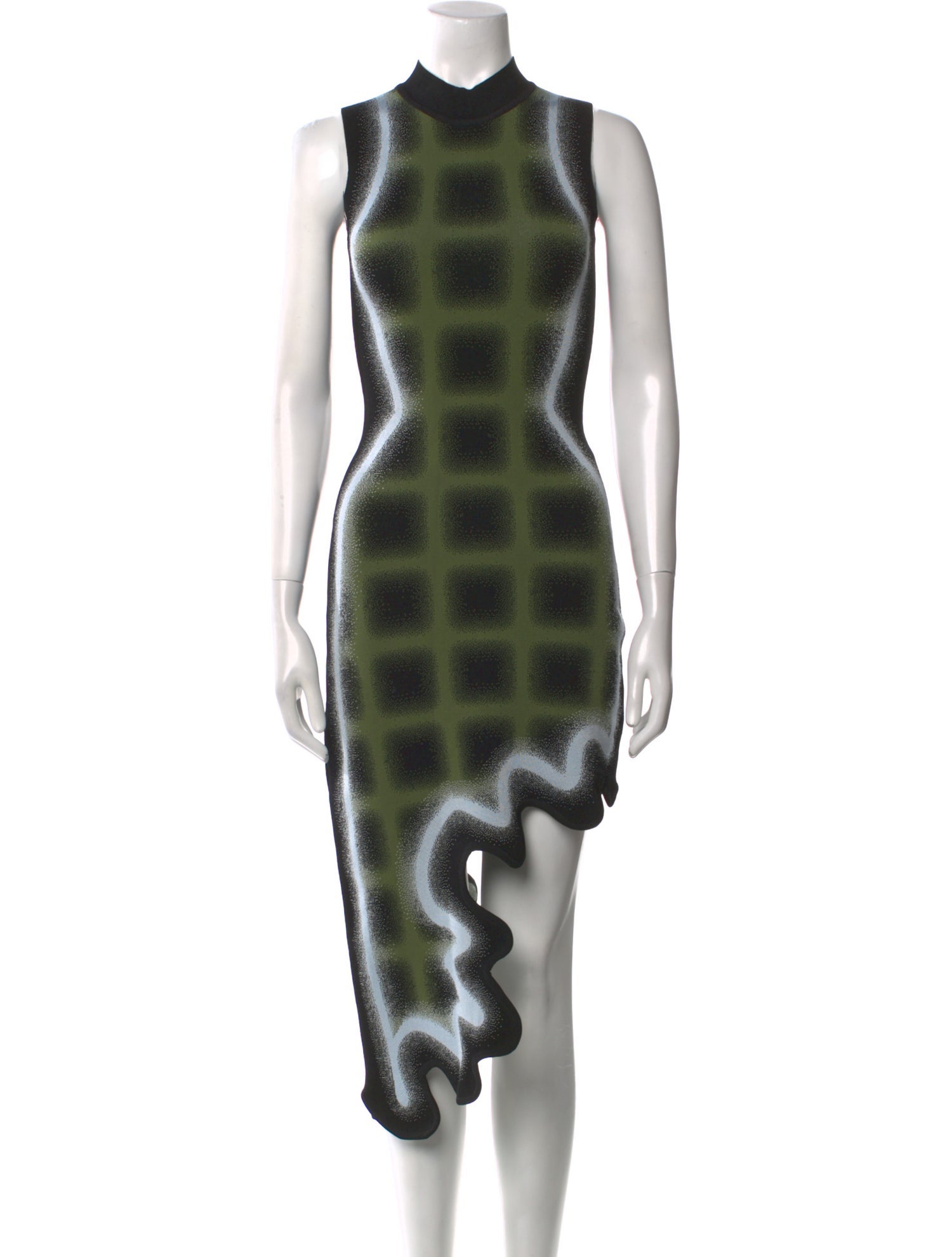 PH5 Plaid Print Midi Length Dress