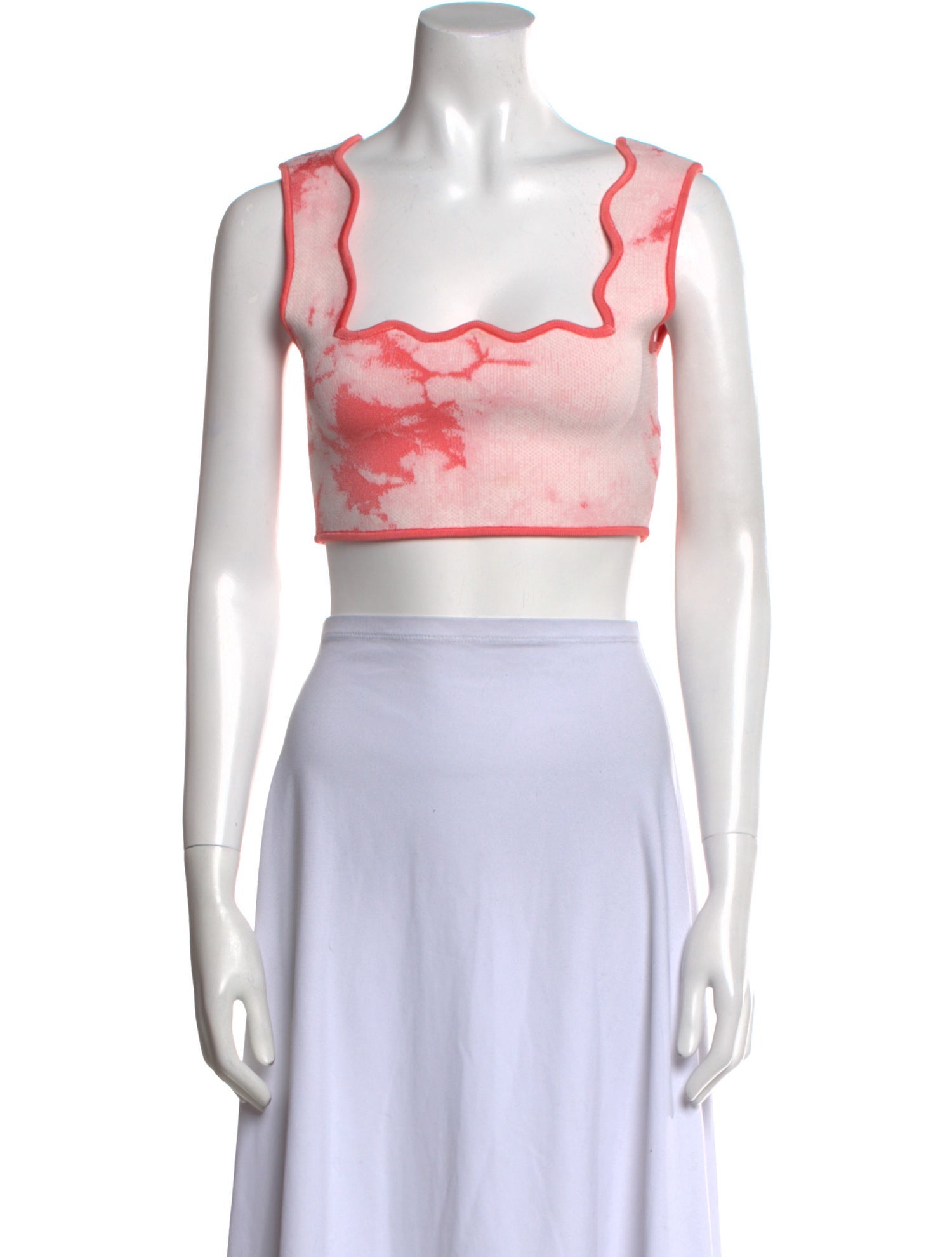 PH5 Printed Square Neckline Crop Top