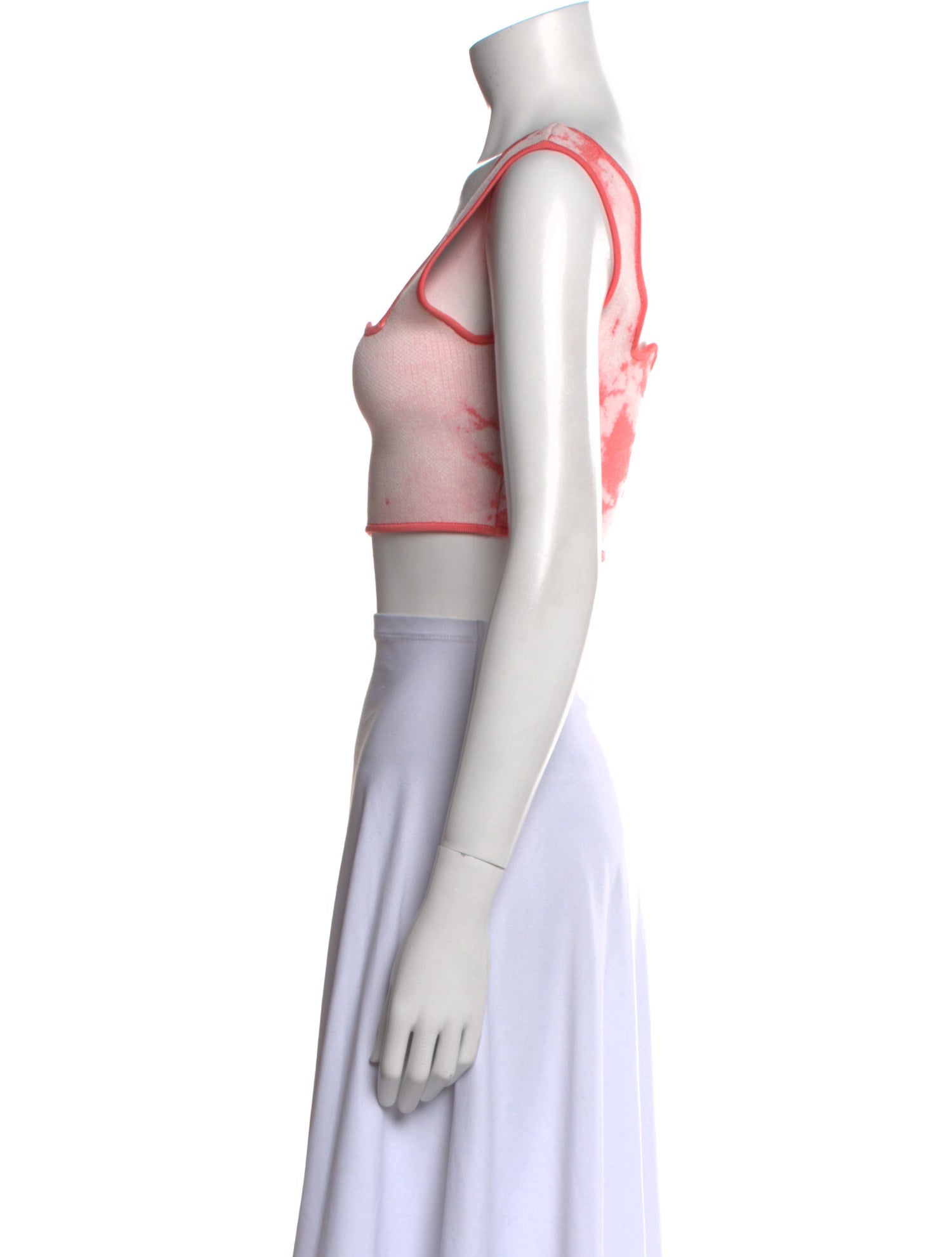 PH5 Printed Square Neckline Crop Top