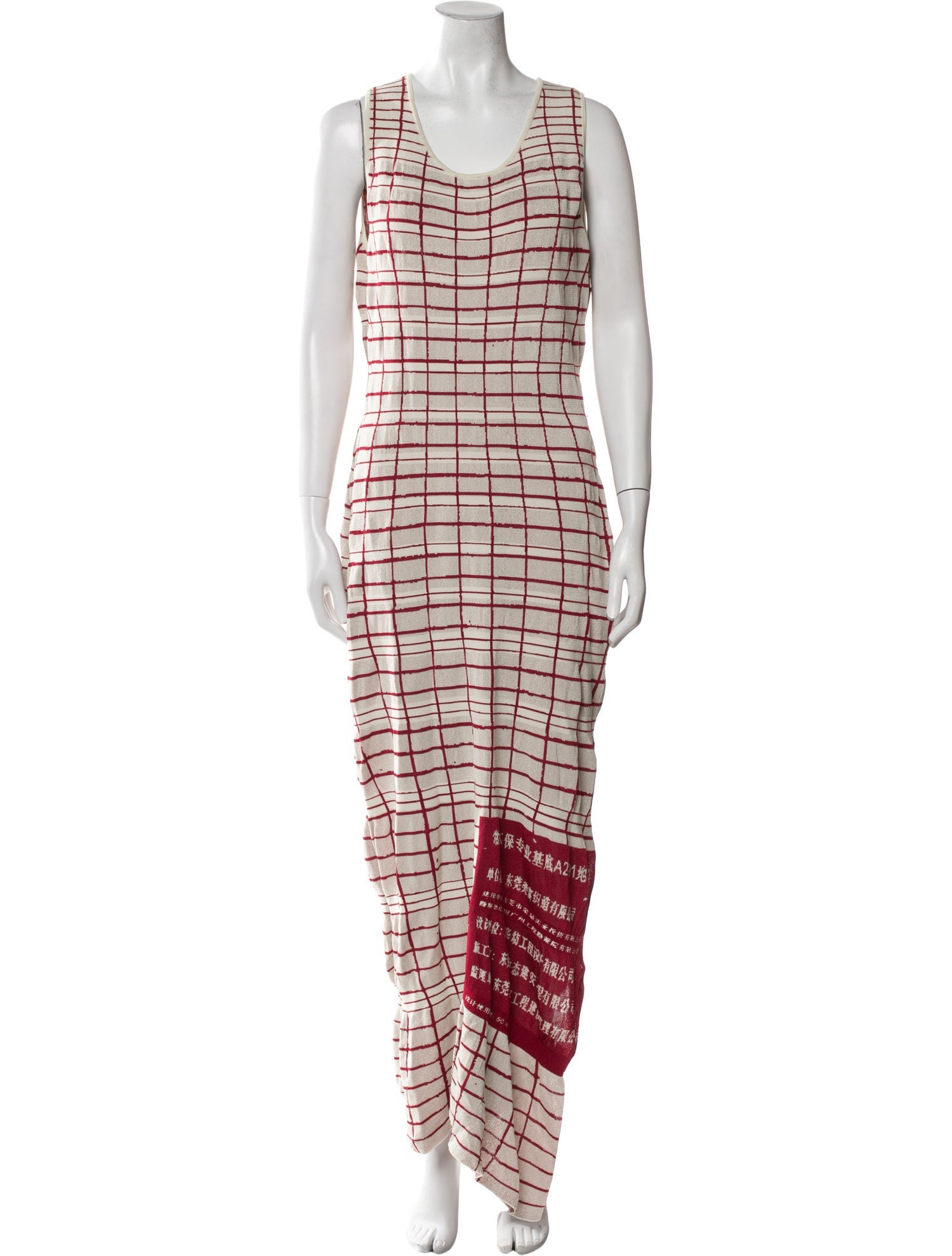 PH5 Plaid Print Midi Length Dress