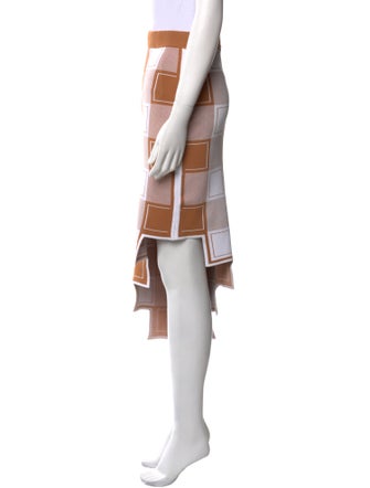 PH5 Plaid Print Midi Length Skirt