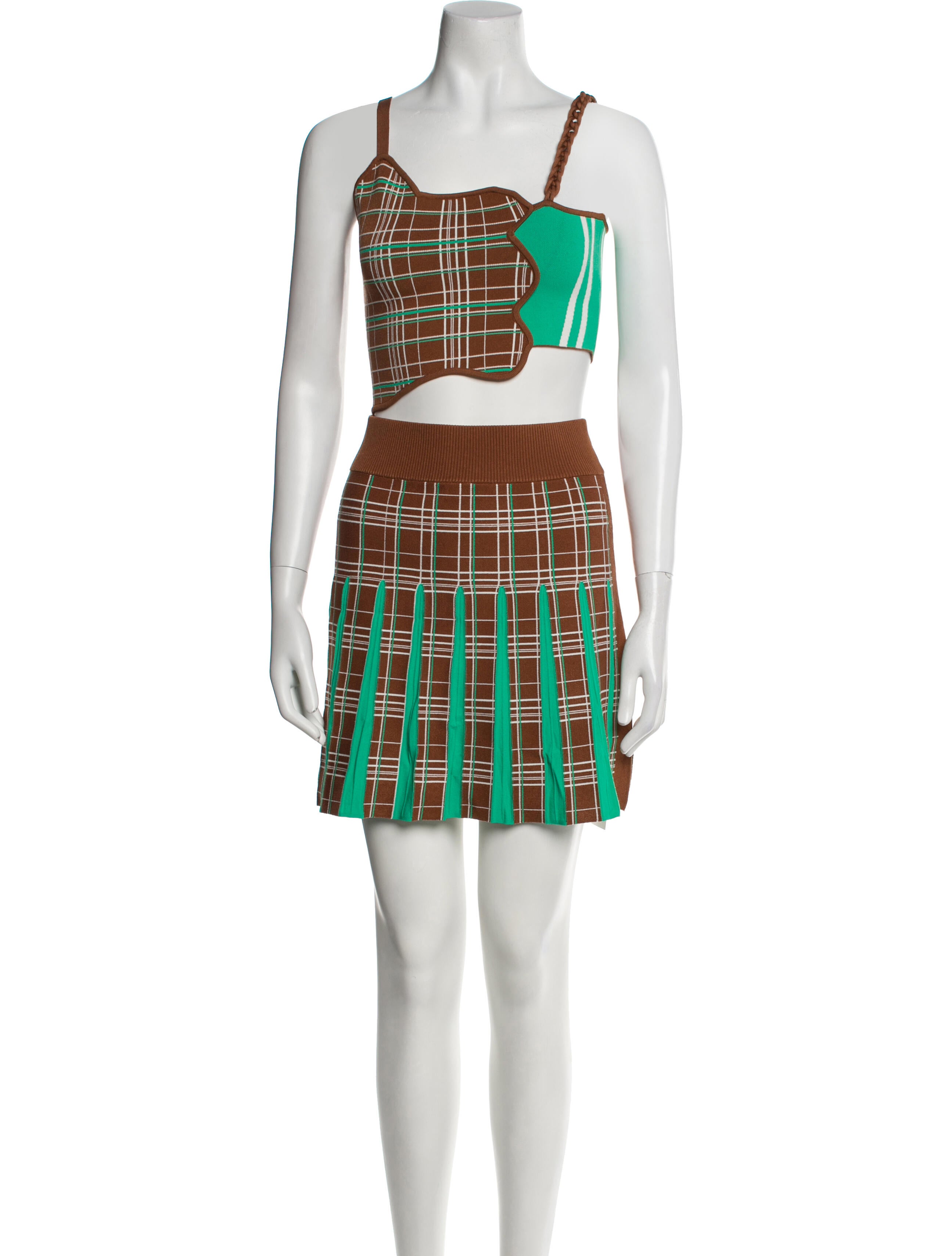 PH5 Printed Pleated Accents Skirt Set w/ Tags