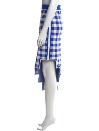 PH5 Plaid Print Midi Length Skirt