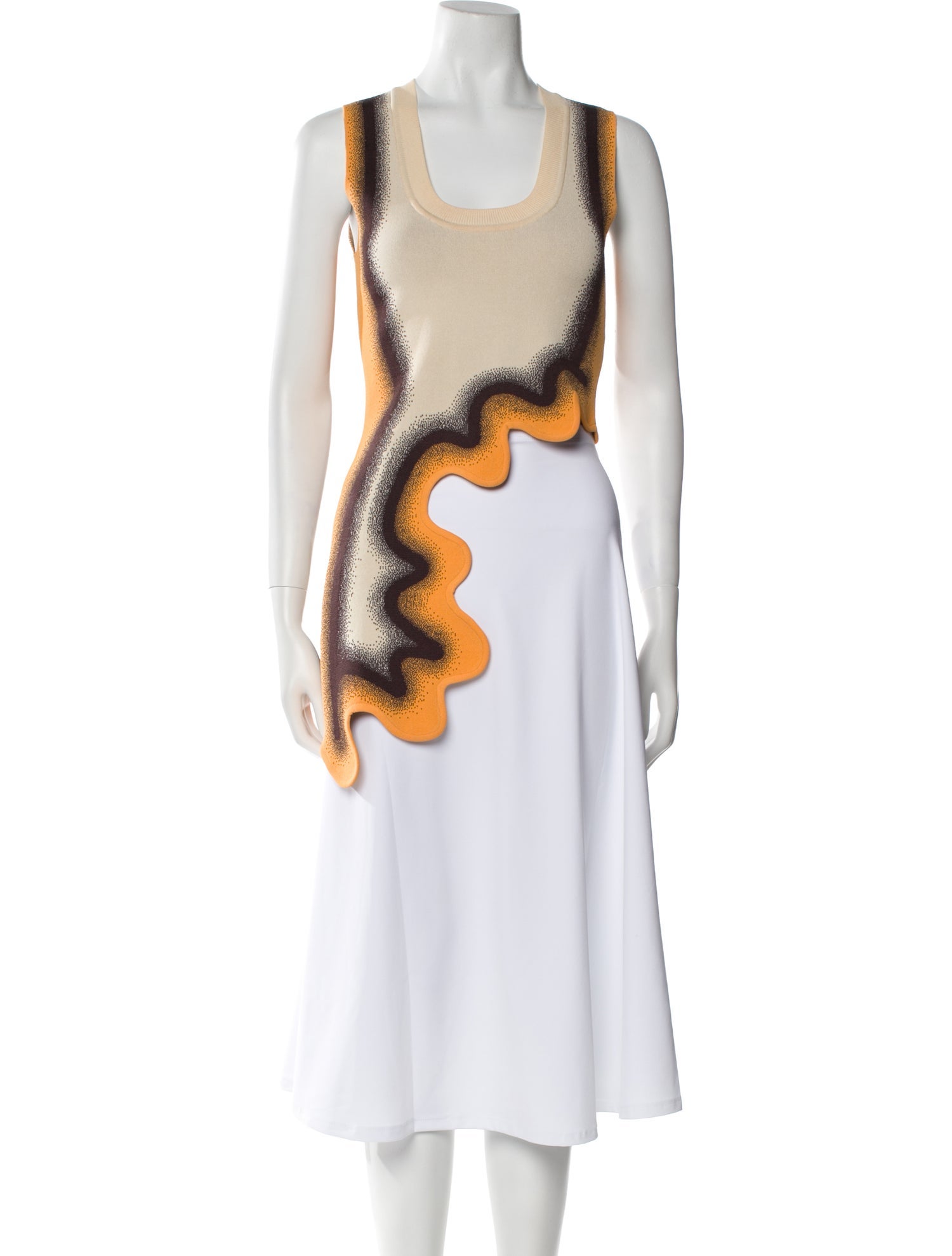 PH5 Printed Scoop Neck Top