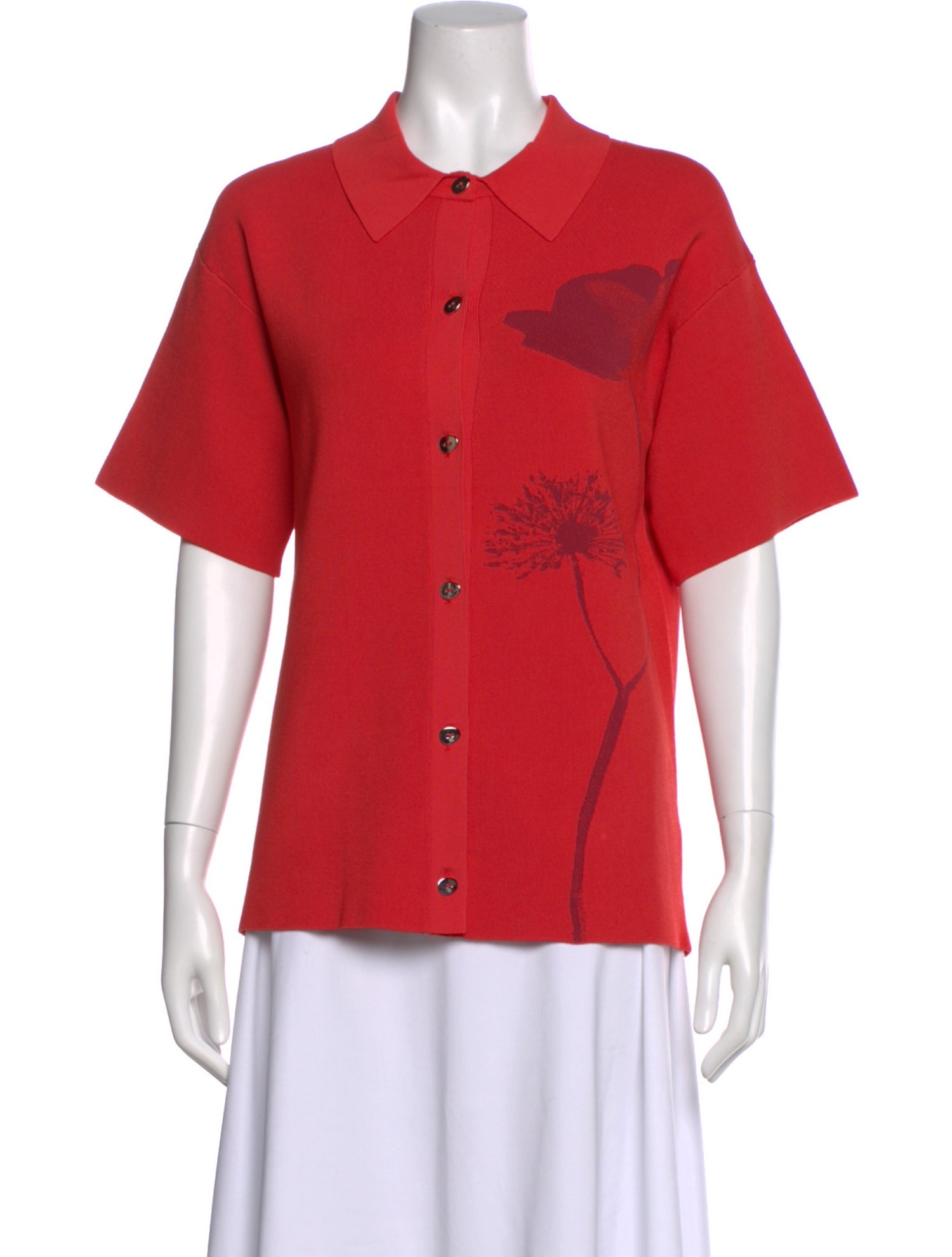 PH5 Floral Print Short Sleeve Button-Up Top w/ Tags