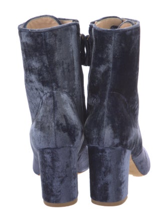 Polly Plume Velvet Lace-Up Boots