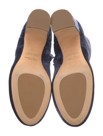 Polly Plume Velvet Lace-Up Boots