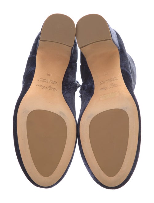 Polly Plume Velvet Lace-Up Boots