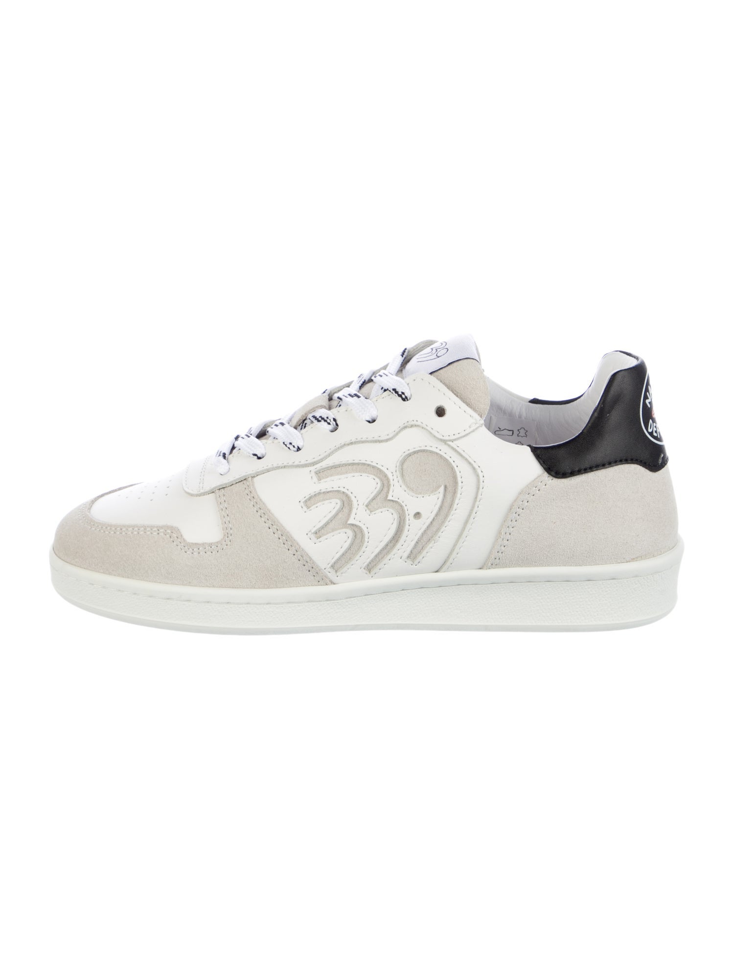 33.9 Original Leather Colorblock Pattern Sneakers