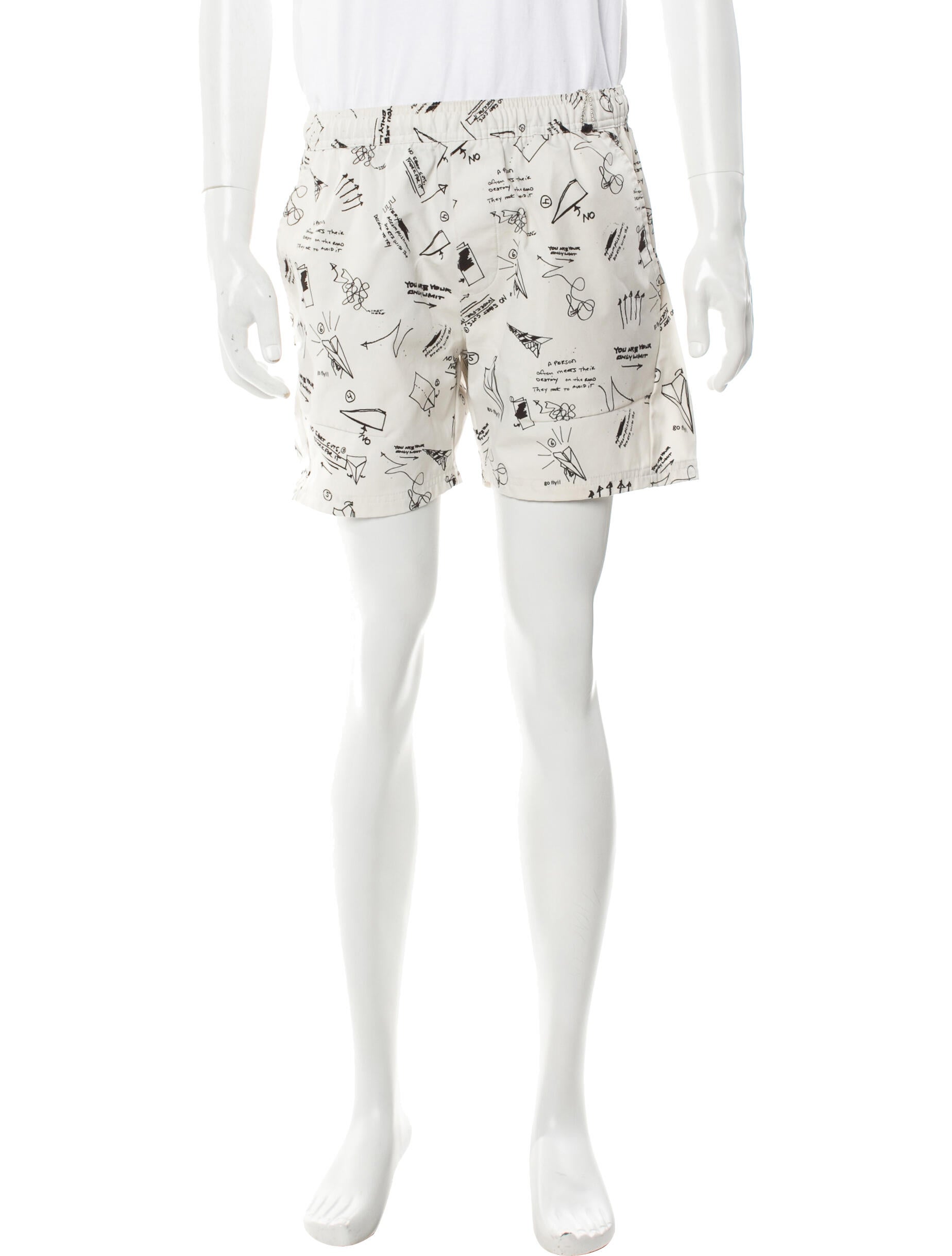 Paper Planes Printed Flat Front Shorts