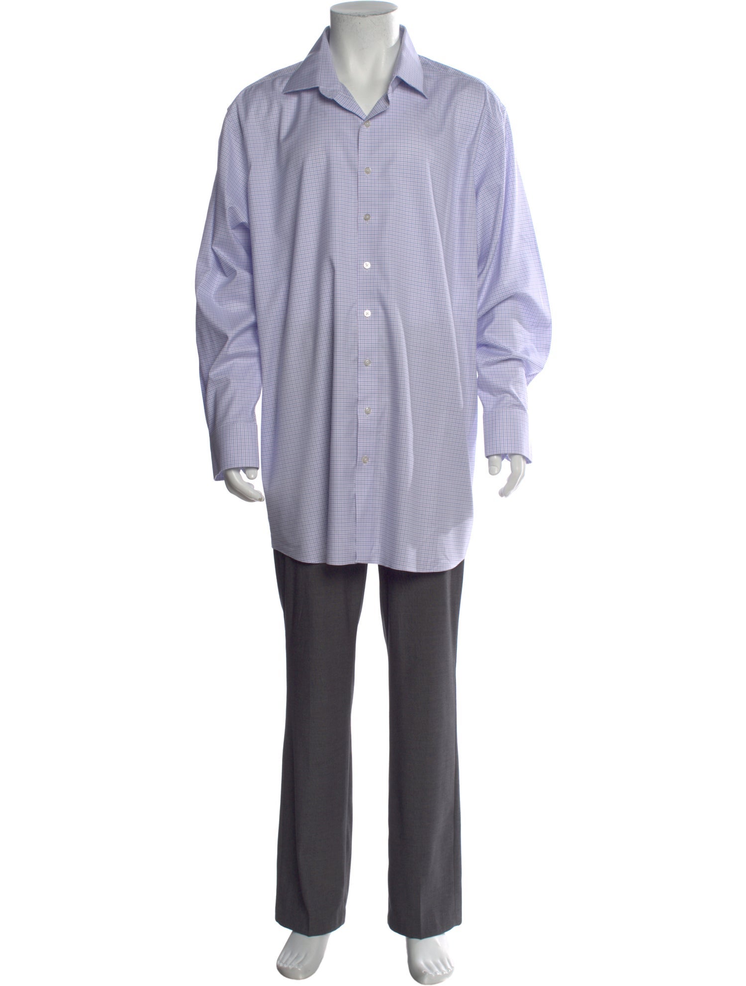 Proper Cloth Plaid Print Long Sleeve Dress Shirt