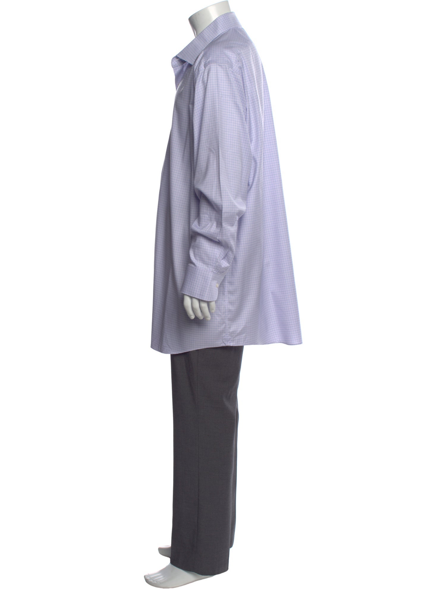 Proper Cloth Plaid Print Long Sleeve Dress Shirt