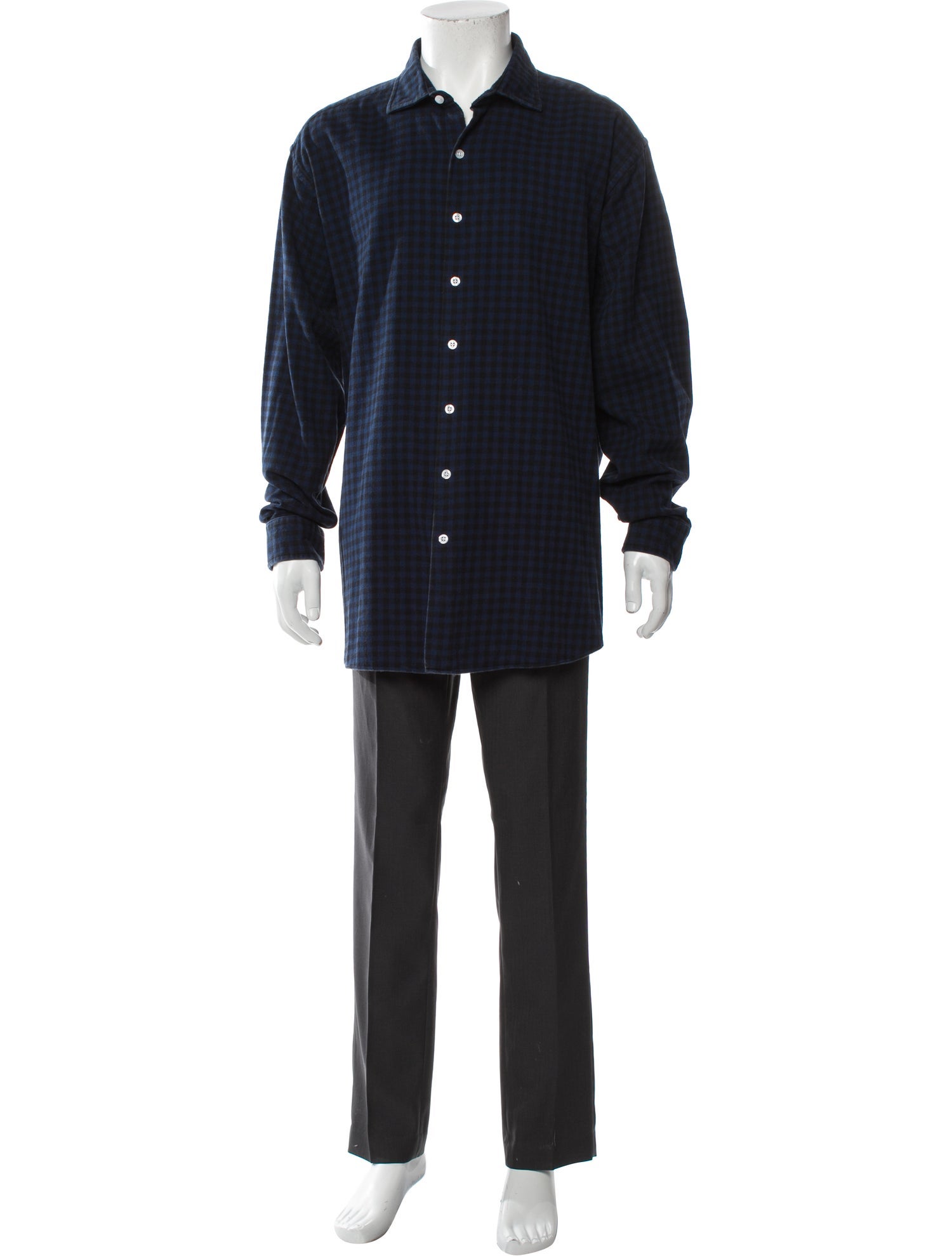 Proper Cloth Plaid Print Long Sleeve Dress Shirt