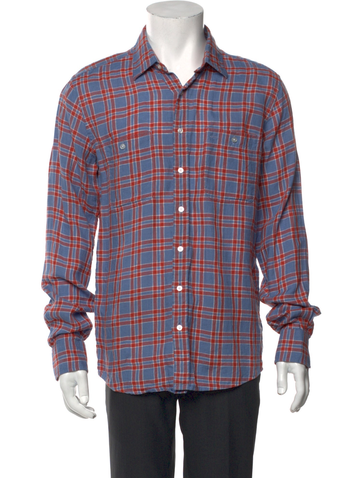 Proper Cloth Linen Plaid Print Shirt