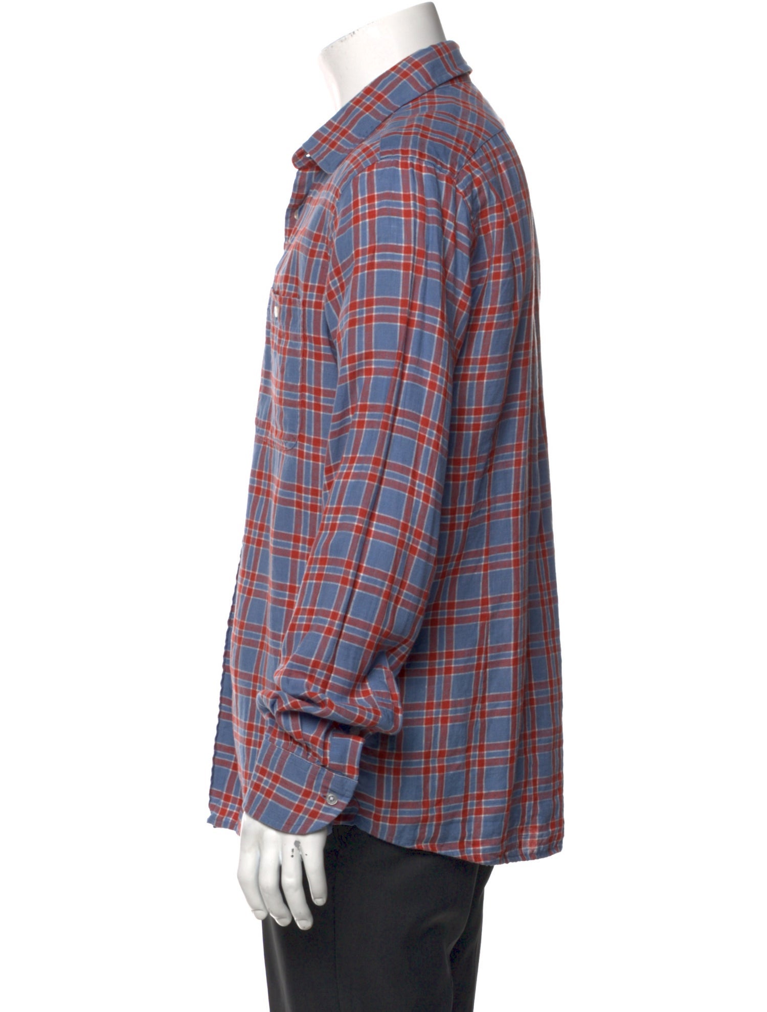 Proper Cloth Linen Plaid Print Shirt