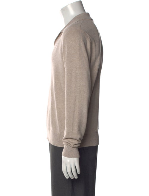 Proper Cloth V-Neck Long Sleeve Polo Sweater