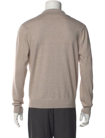 Proper Cloth V-Neck Long Sleeve Polo Sweater