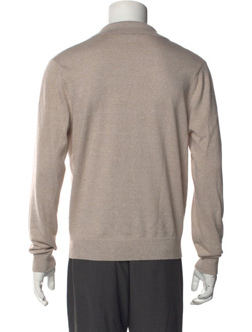 Proper Cloth V-Neck Long Sleeve Polo Sweater